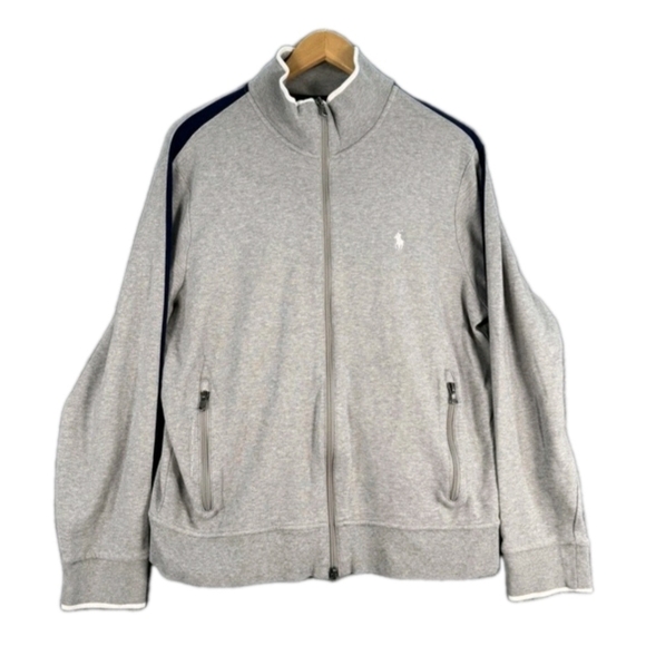 Polo Ralph Lauren Other - Polo Ralph Lauren Mens XL Heather Gray Full Double Zip Up Track Jacket